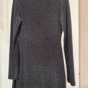 Reformation metallic grey/silver Long-Sleeve mini Dress